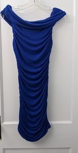 Blue Trouve Rouch Fitted Dress